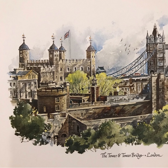 The Tower and Tower Bridge In London Print - Picture 3 of 5